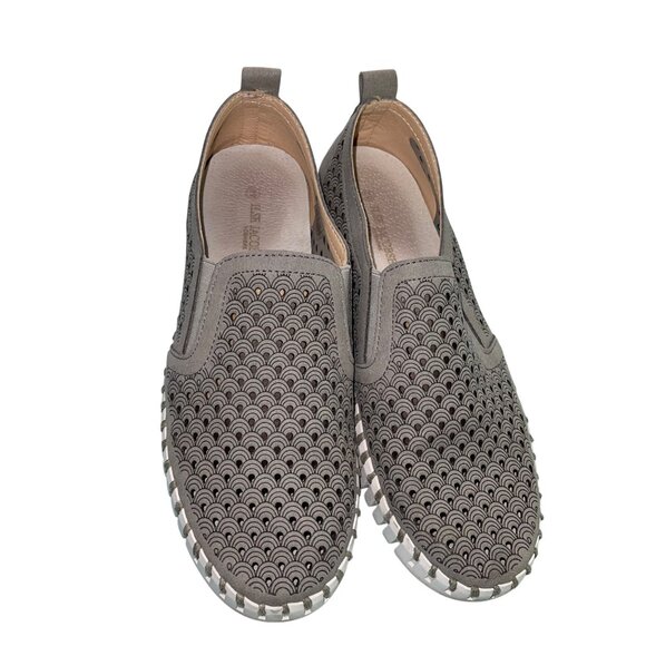 Ilse Jacobsen Womens Flat Size 39 Gray Tulip Slip On Low Top Leather Casual - Picture 7 of 9
